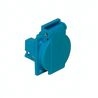 Schuko socket, blue