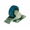 80mm Blue Swivel Castor with Brake